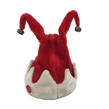 Красная плюшевая Рождественская Музыкальная шляпа, электрическая теплая шапка Санта-Клауса, Рождественская игрушечная шапка