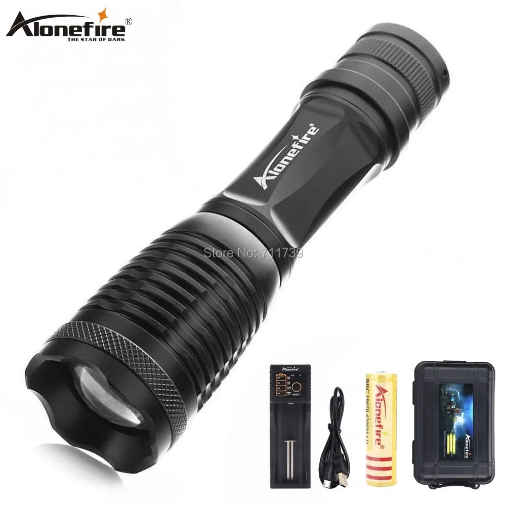 Тактический фонарик AloneFire E007 Cree XM L T6 L2 U3 светодиодный масштабируемый для рыбалки