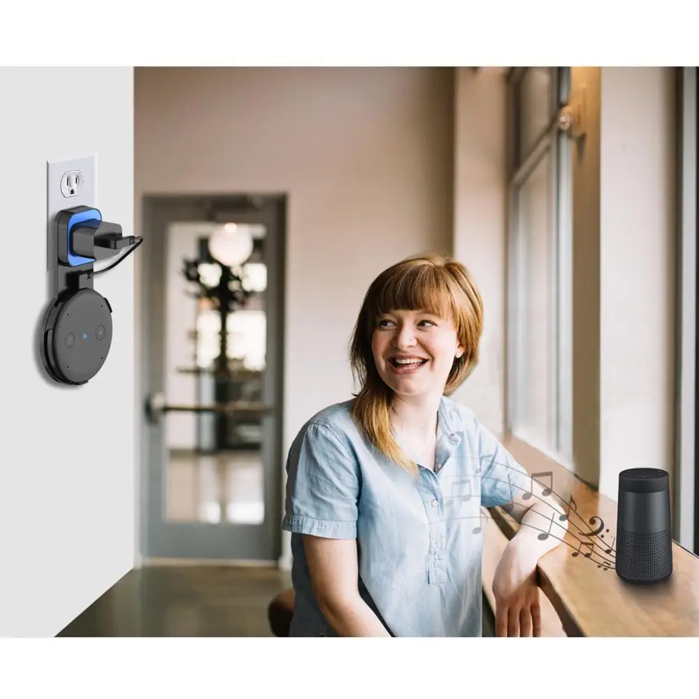 Настенное крепление для розетки держатель Amazon Echo Input обязательный компактный