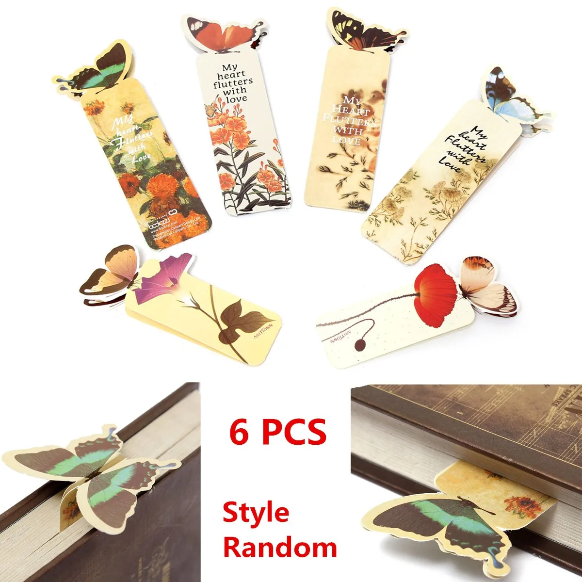 Горячие стиль 6 шт./компл. изысканный комиксов журналы 3D Закладка с бабочкой закладки для книг чтение инструмент для студентов дети леди