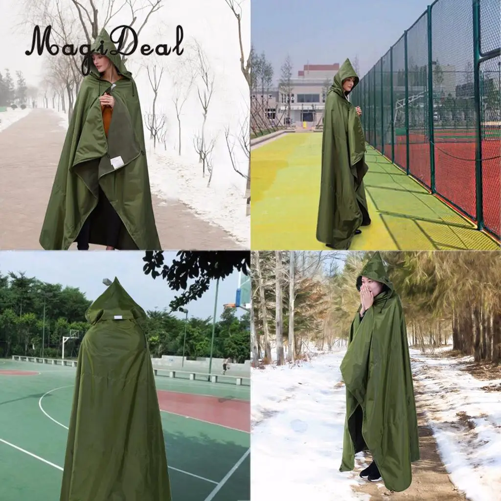 MagiDeal Da Viaggio Campeggio Sacco A Pelo Fodera Coperta Trapunta Zerbino vestito di cappotto di Pioggia Del Capo con borsa per il trasporto