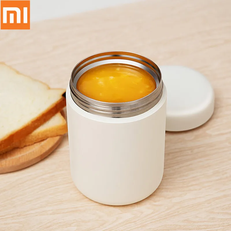 

Xiaomi Youpin Pinlo Vacuum Insulated Stainless Steel Cooking Thermos Braised Beaker 550ml Portable Lightweight Food Thermos