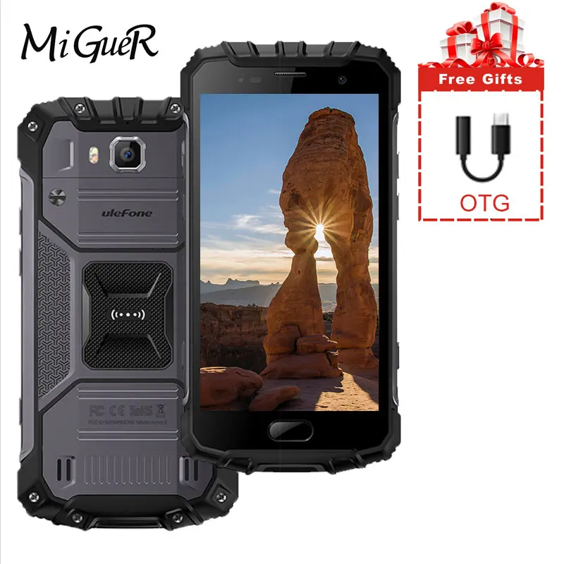 Ulefone Armor 2 смартфон с 5 0-дюймовым дисплеем восьмиядерным процессором MTK6757 ОЗУ 6 ГБ