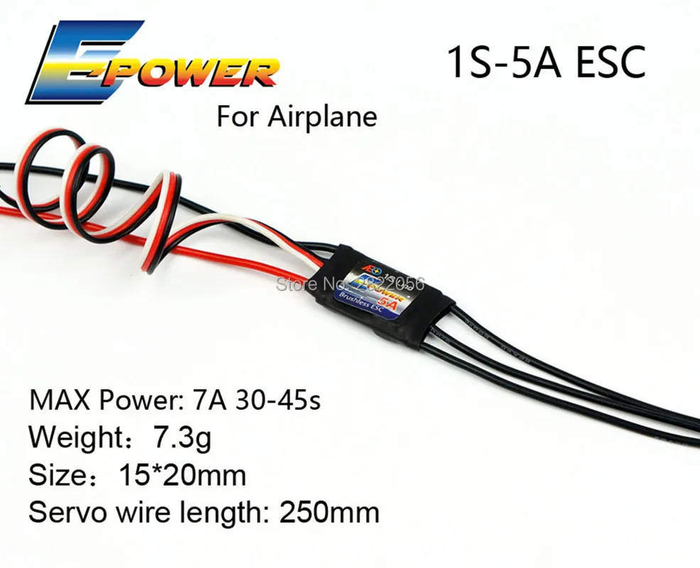 AEORC E-power ESC контроллер скорости двигателя 1S5A 2S5A 10A 20A 30A 40A бесщеточный ESC для RC самолета с UBEC для RC FPV квадрокоптера