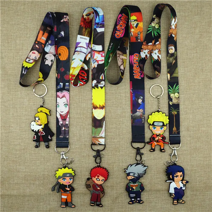 

NARUTO Uchiha Sasuke Akatsuki Neck Strap Lanyard Mobile Phone Charms Key Chain Camera ID Badge Holder fabric Lariat Key Chains