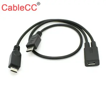 

CableCC Micro USB Female to 2 Micro USB Male Splitter extension charge Cable High Quality