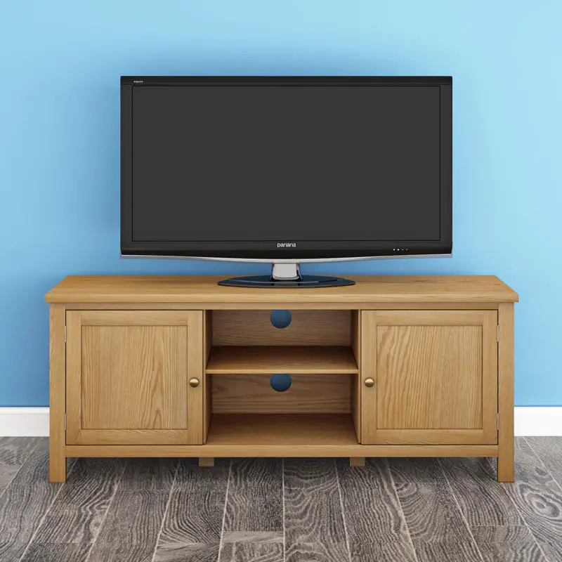 Panana البلوط الأثاث الزاوية حامل تلفاز أثاث غرفة المعيشة التلفزيون مجلس الوزراء الجدول مع تخزين الرف مجلس الوزراء