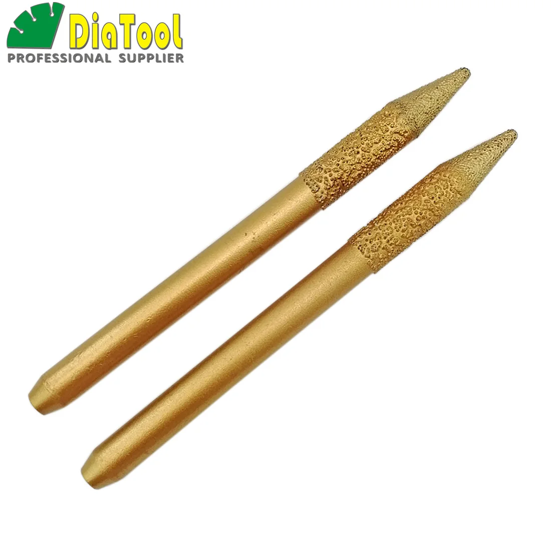 

SHDIATOOL 2pcs 10-3/50mm CNC taper ball-end cutter Vaccum Brazed Diamond engraving bits Mill for granite marble rotary burrs