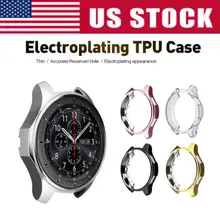 Гальванический термополиуретан корпус для часов рамка Крышка для samsung gear S3/Galaxy Watch 46 мм Чехлы для часов