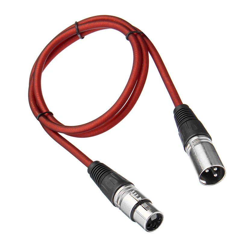 LEORY Микрофон XLR 3 Pin Mic кабель папа мама экранированный расширение шумоподавление