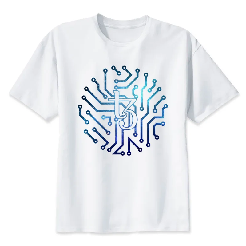 cryptocurrency Letter Printed T-shirts Men 2019 Summer Streetwear Cotton Mens Short Sleeve T Shirts Casual Tee Tops Q1426