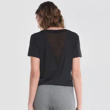 Willarde летние быстросохнущие спортивные футболки женские сексуальные сетчатые рубашки для йоги с коротким рукавом для пробежек и тренировок спортивная одежда топы для спортзала