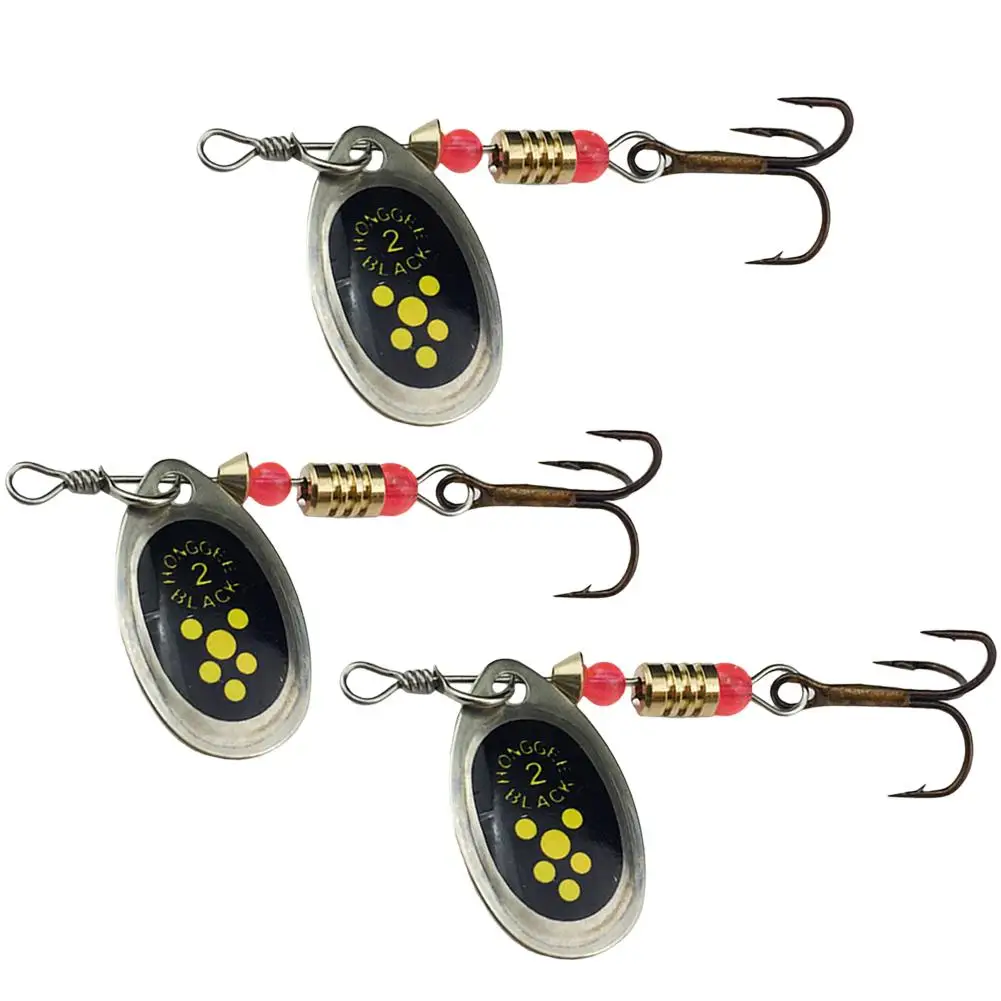 

3Pcs/Set 6cm 2.5g Metal Carp Fishing Lure Vibration Bait Spinner Spoon with Hook