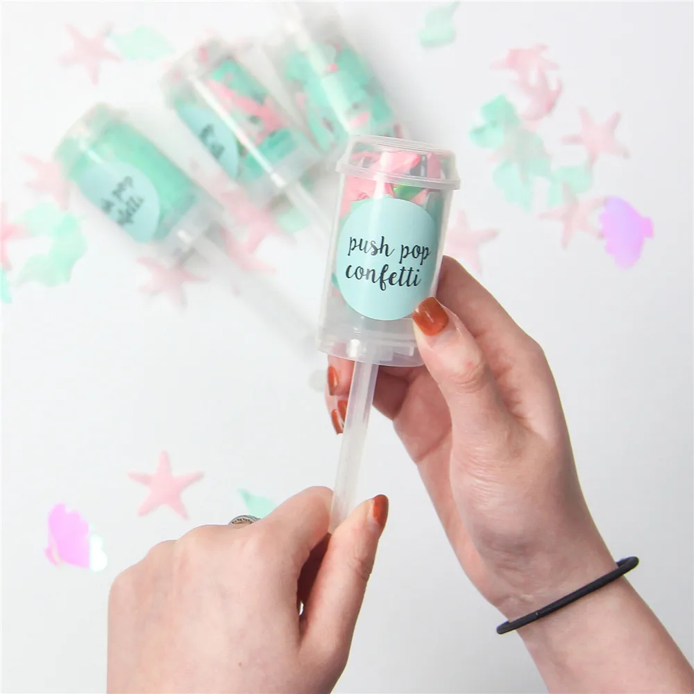 

6Pcs Push Pop Confetti For Wedding Decoration Bride Bachelorette Party Kids Birthday Party Decor Girl Baby Shower Favor Supplies