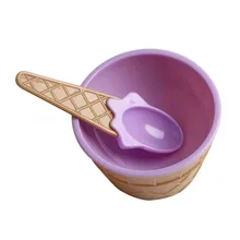 Десерт, мороженое миска и ложки домашний практичный кухонный инструмент миска для мороженого(фиолетовый