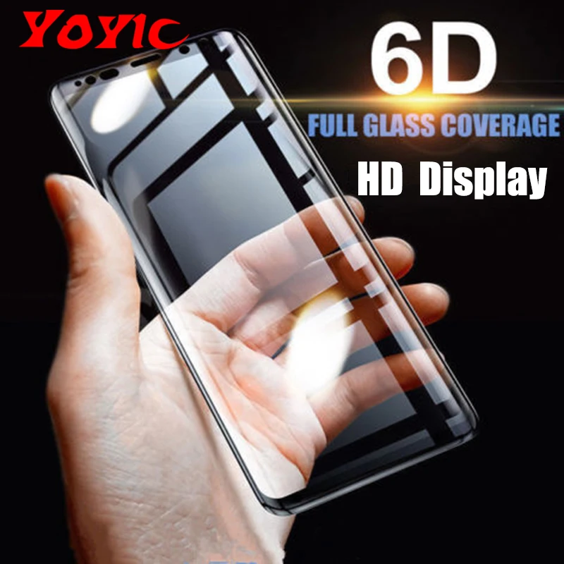 

YOYIC 6D Full Glass Coverage Tempered Film For Samsung Galaxy S9 S8 Plus Note 8 9 Glass Screen Protector For Samsung S6 S7 Edge