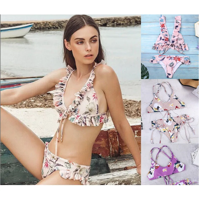 

Meihuida Swimwear Women Bikini 2019 Women Tankini Bikini Set Push-up Padded Bra Beach Swimsuit Bathing Suit Swimwear Women S-L