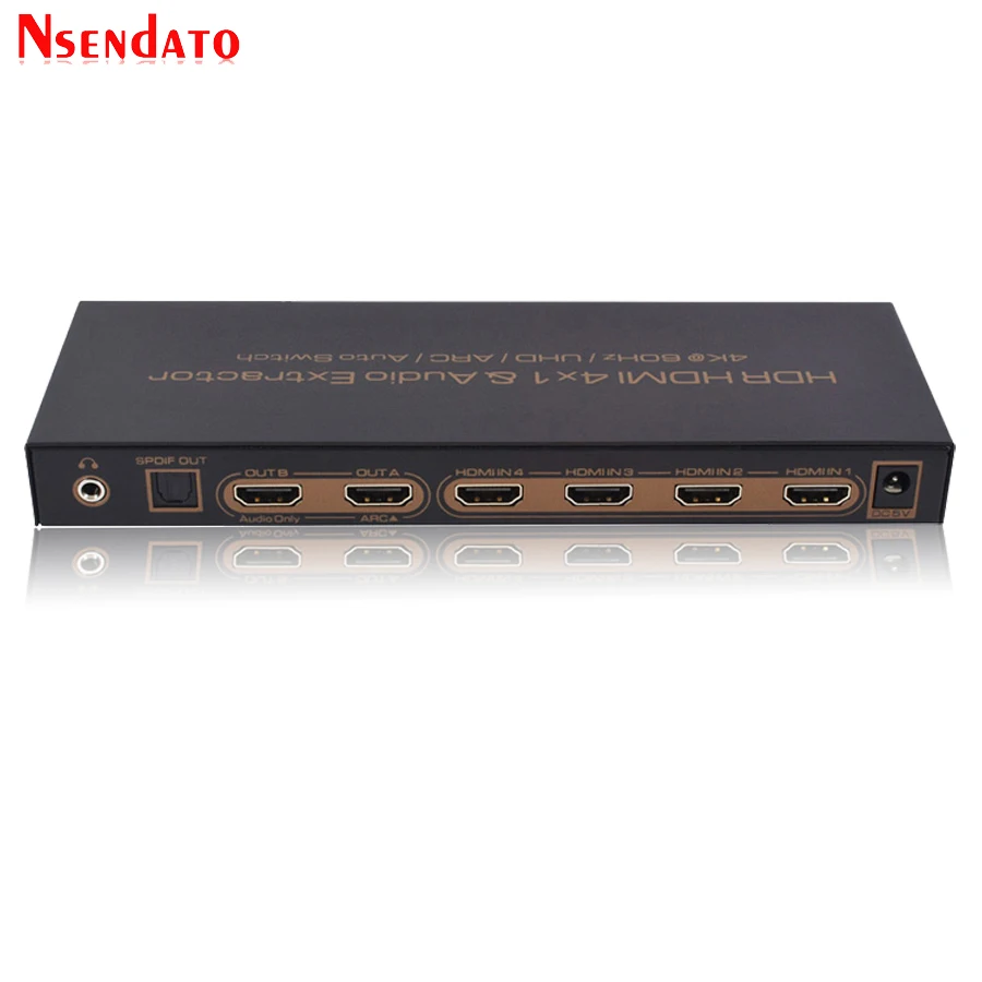4K* 2K HDR HDMI матрица 4X1 4k HDMI переключатель сплиттер аудио экстрактор для DTS Dolby ARC SPDIF 4 в 1 выход HDMI конвертер для PS3/PS4