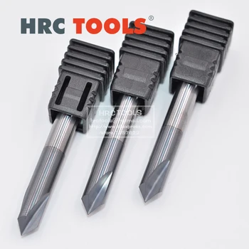 

T10-8Dx60ax60L 3 Flutes Nano Coated Tungsten Steel Carbide Chamfer End Mill 60 Degree End Milling Cutter Bit