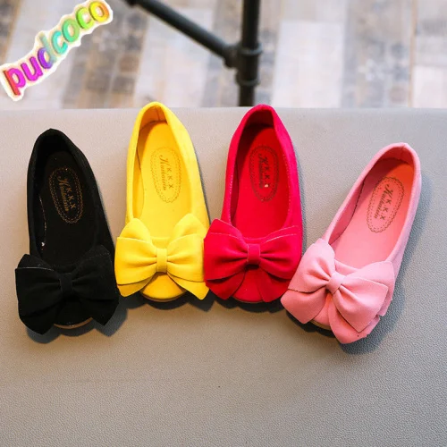 

Baby New 2019 Children Baby Girls Bowknot Princess Bow Shoes Flats Causal Dress Party Shoes Velvet