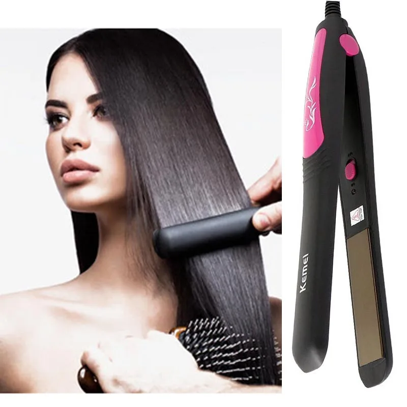 220V Professional Ceramic Panel Flat Iron Hair Straightening Curling Iron Styling Tools Hair Straightener Dry &Wet Hair Plate
