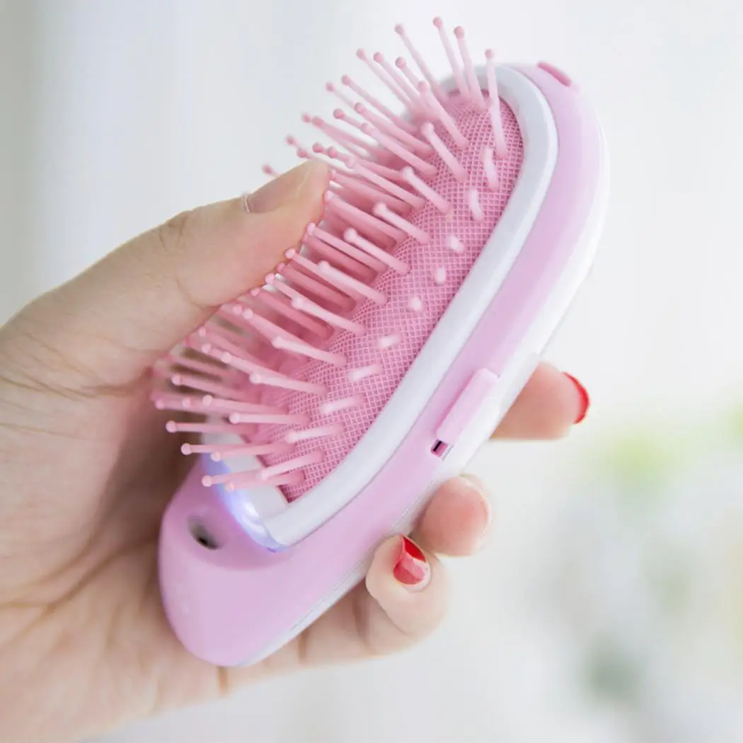 Портативный электрическая щетка для волос Массажная расческа сухие волосы