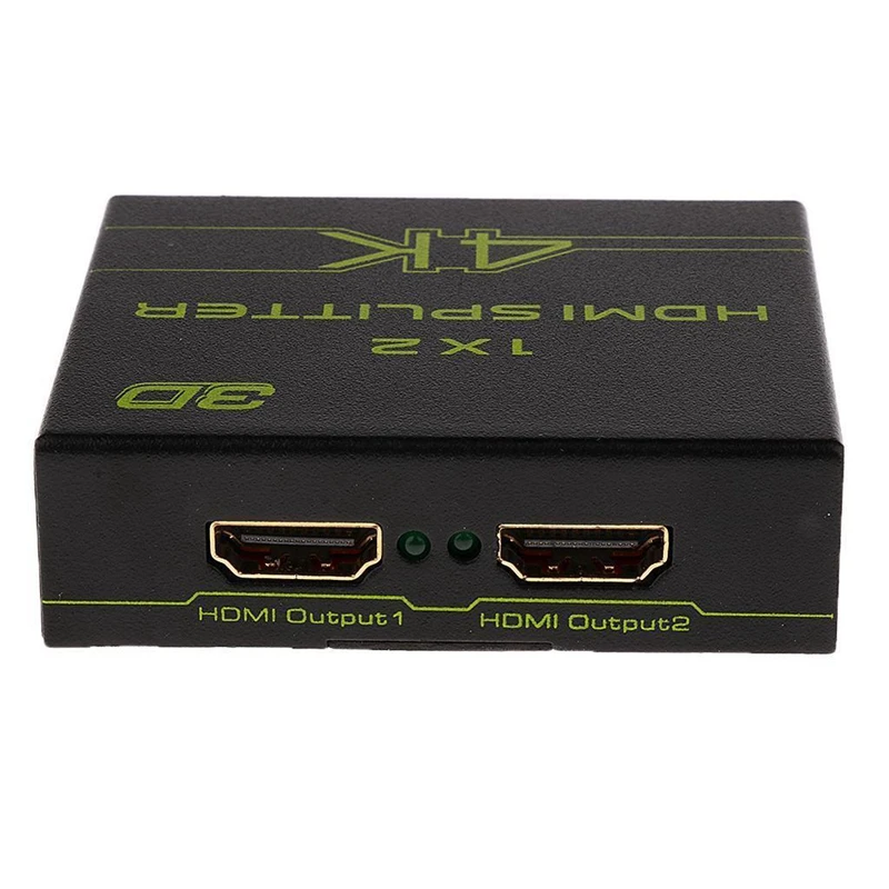 1x2 4K HDMI 1,4 сплиттер 1 в 2 Выход HDCP 3D 2 порта HDMI концентратор адаптер питания переменного тока