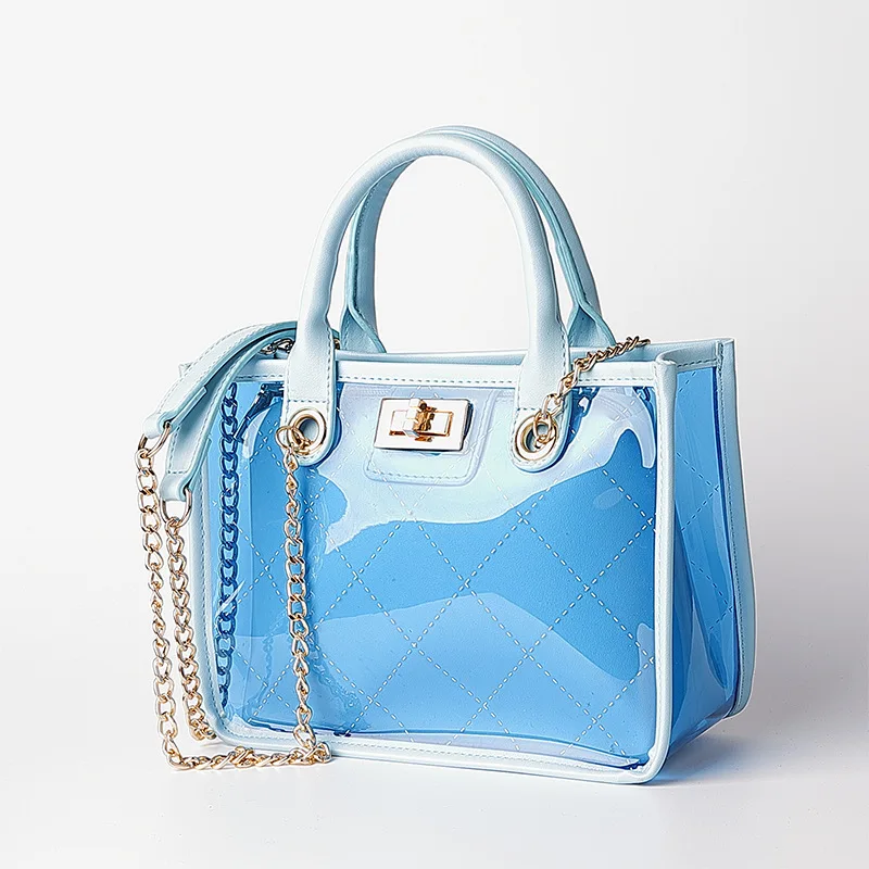 

2019 New Pattern Open To Booking Transparent Jelly Package And Mother Crystal Chain Package PVC Korean Single Woman Package
