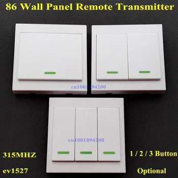 

86 Wall Panel Remote Transmitter 1 2 3 Button Sticky RF TX Smart Home Room Hall Living Room Bedroom Wirelss Remote315/433 ev1527