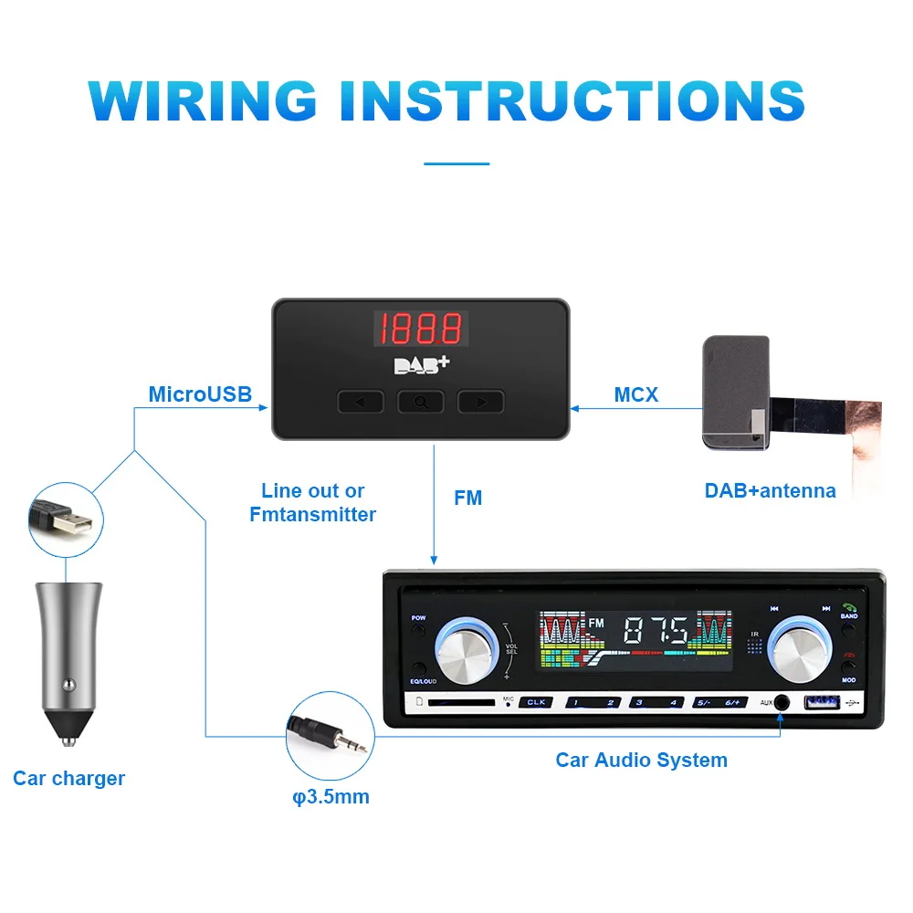 Универсальный ключ DAB + USB с антенной для послепродажного автопроигрывателя Android 5