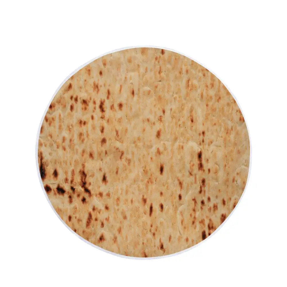 Tortilla одеяло круглый пляжное полотенца из микрофибры безопасный не выцветает блинчик мексиканский Roll узор коврики хорошее качество удобные