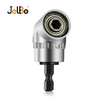 

JelBo 105 Degrees Right Angle Adapter Drill Bits with 1/4" Hex Shank Driver Extension Power for Screwdriver Holder Tools