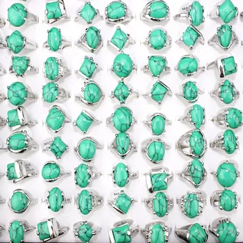 

Mixed Size Mixed Design Natural Stone Rings For Women Factory Price 100pcs Wholesale Jewelry Fashion