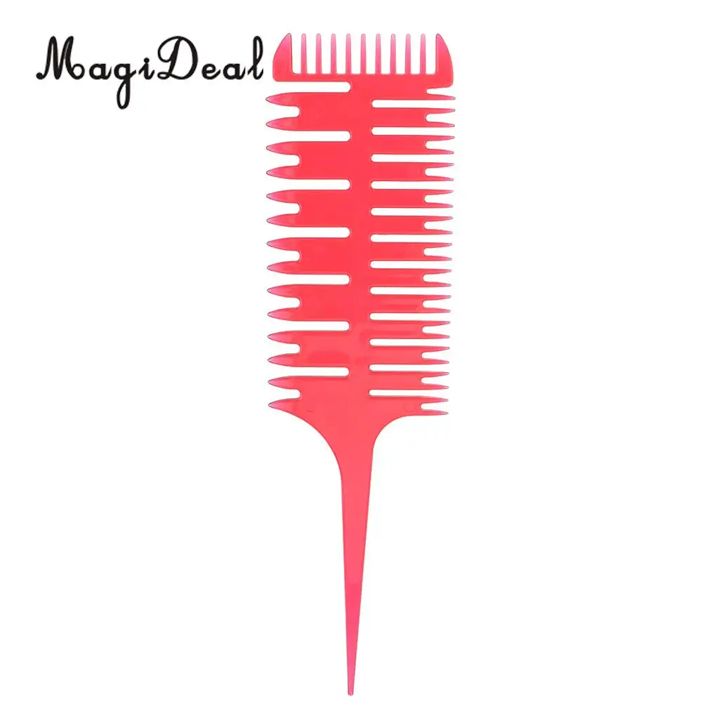 MagiDeal 3-Way Microbraiding Sectioning Salon Professional окрашивание волос Weave Highlight формирующая расческа случайный
