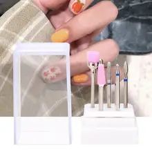 Для маникюра 7 шт./компл. ногтей бор, фрезы, Насадки Набор шлифовальных головок Электрический Маникюр Педикюр Nail Art инструменты для маникюра b