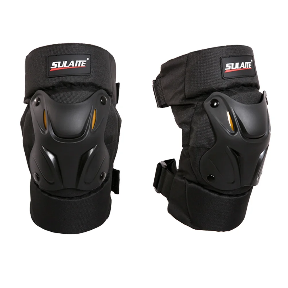 1 زوج الرياضة الركبة حامي منصات التزلج MTB على الجليد واقية دعامة الركبة دعم الدراجات دراجة معدات الحماية (أسود)