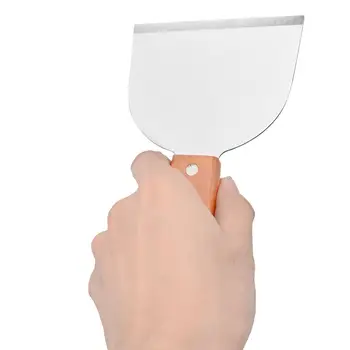 

Hot Stainless Steel Barbecue BBQ Grill Scraper Kitchen Cooking Steak Fried Shovel Pancake Flipper New