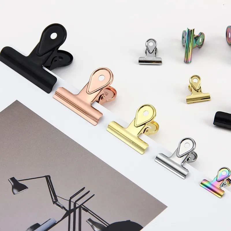 12 PCS/lot Colorful Metal Clip For Paper Office Document Stationery