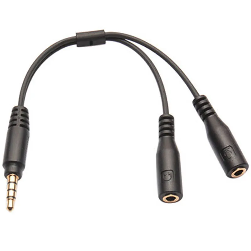18cm Y Splitter Audio Micphone Cables 3.5mm Male To 2 Female Audio Mic