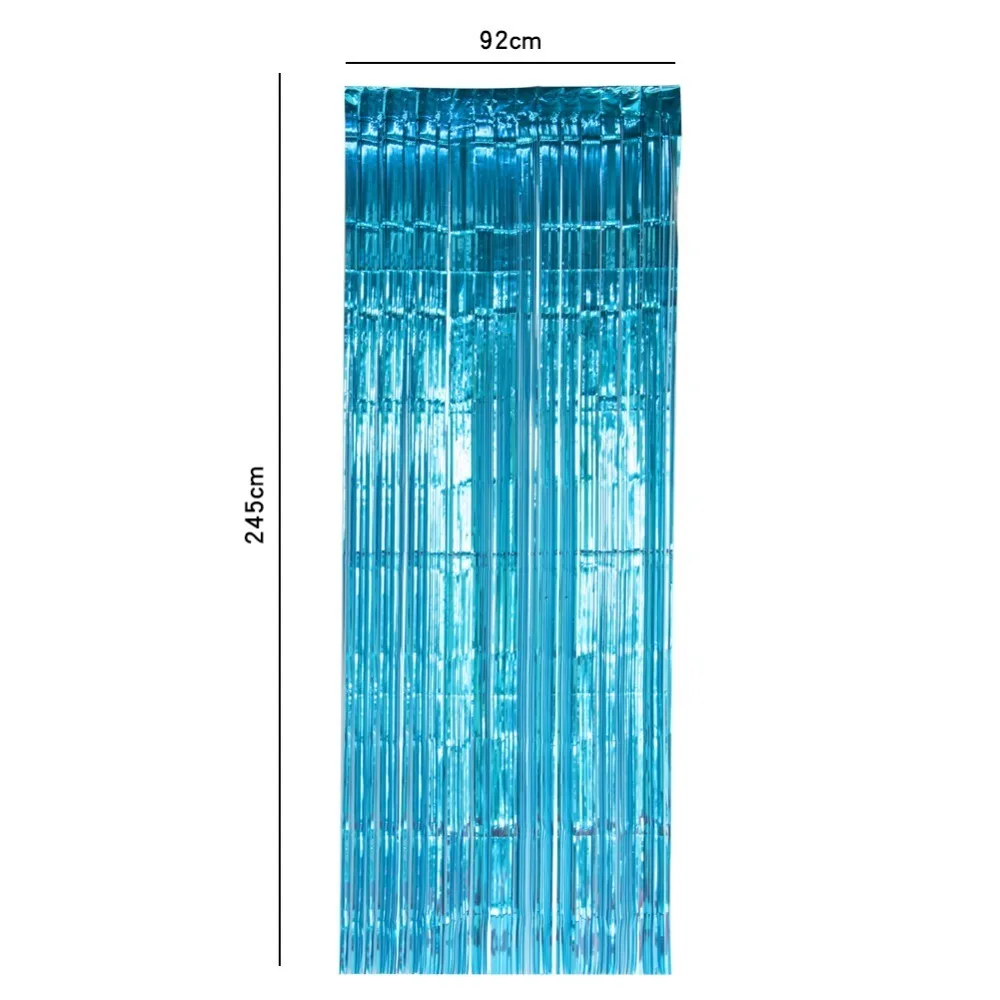 SUNBEAUTY детский день рождения фон для фото на вечеринке Свадебный душ Свадебные украшения Бирюзовая металлическая бахрома из фольги мишура шторы