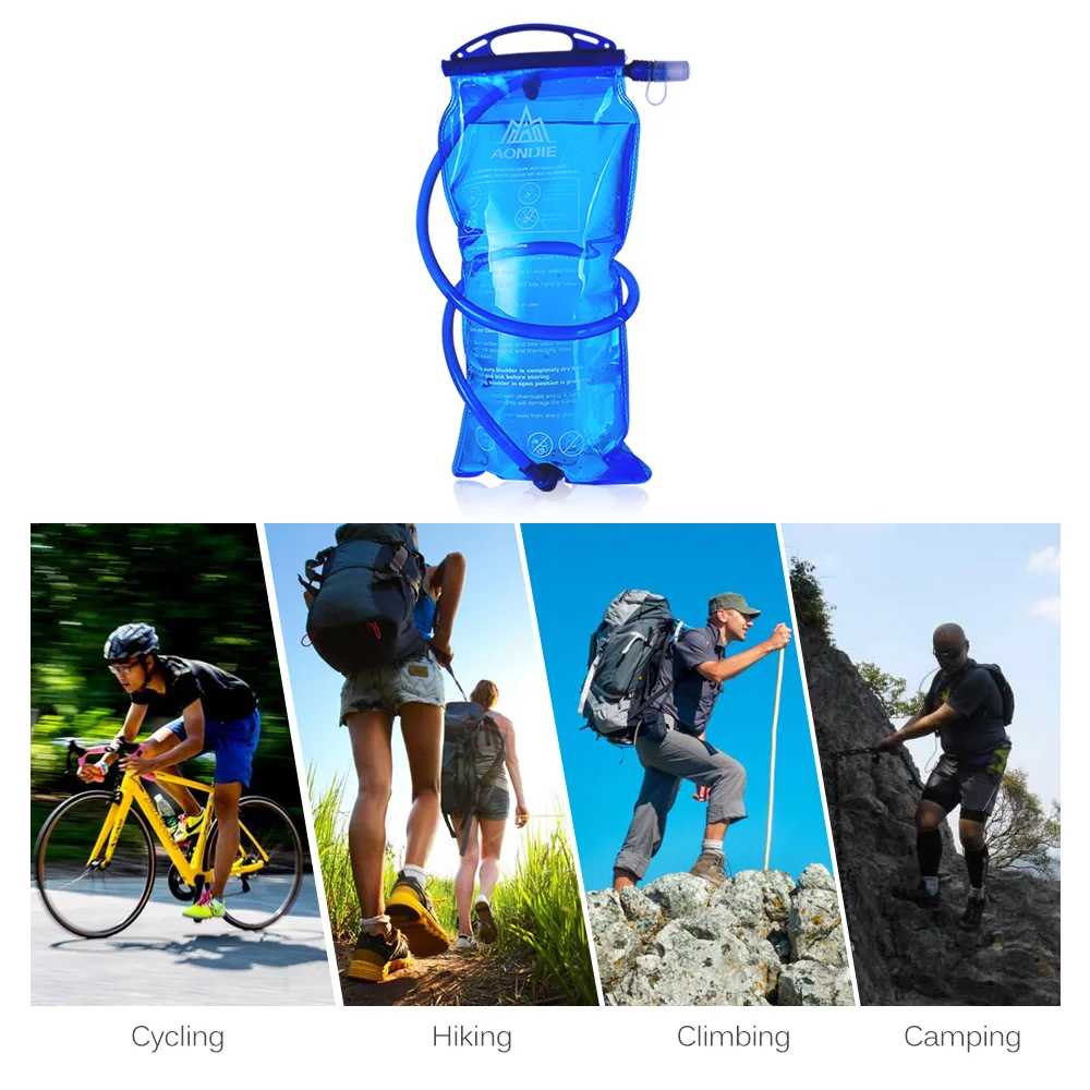1.5L/2L/3L Открытый Бег Складная PEVA Сумка для воды для пикника, контейнер для воды, спортивный гидратационный пузырь для кемпинга, пешего туризма, альпинизма