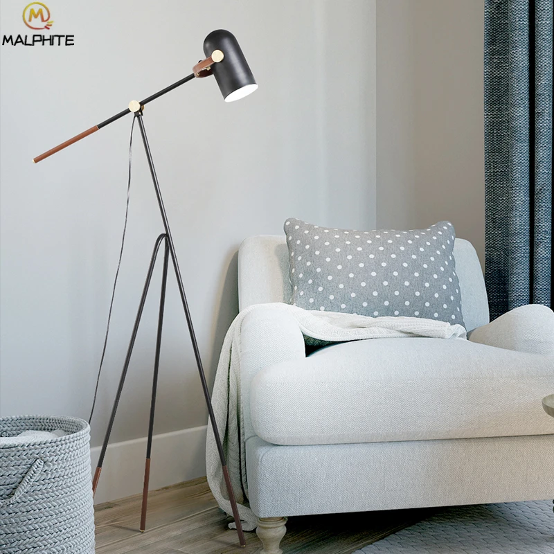 Modern Iron LED Floor Lights Leather Straps Industrial Floor Lamps Living Room Luminaires Bedroom Standing Lights Lighting Avize