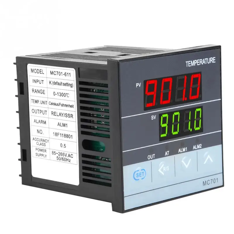 MC701 цифровой PID регулятор температуры K Тип PT100 датчик входного реле SSR выходной