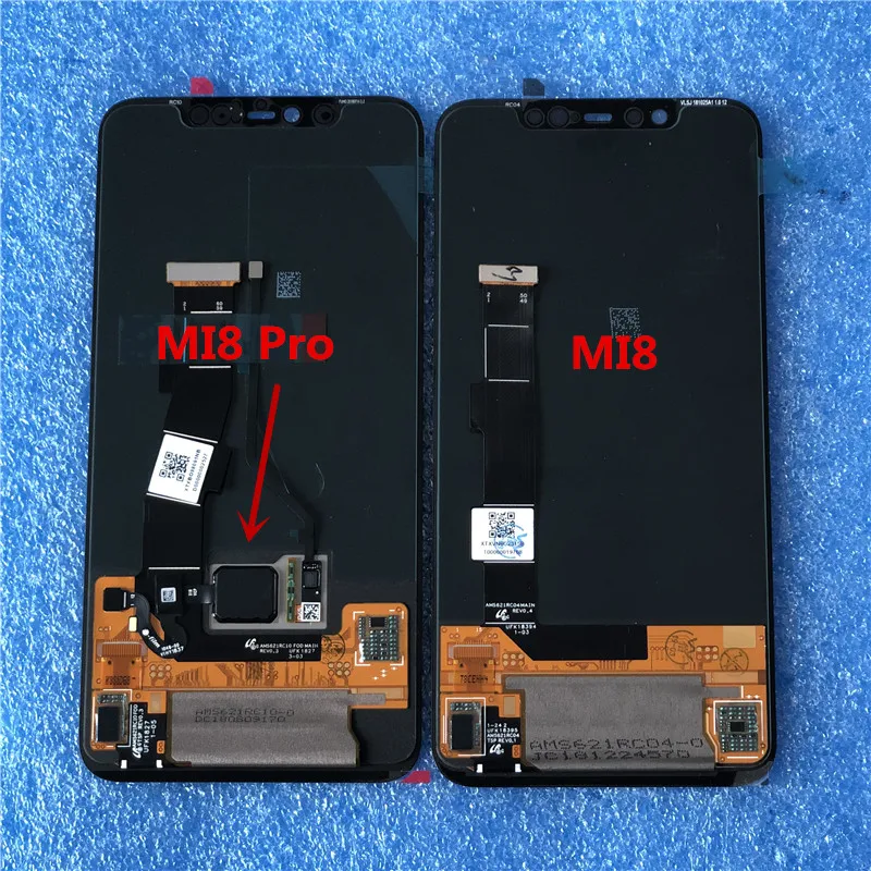 Для 6,2" Xiao mi 8 mi 8 M8 mi 8 или mi 8 Pro встроенный сенсорный экран с отпечатком пальца AMOLED ЖК-дисплей+ сенсорная панель дигитайзер