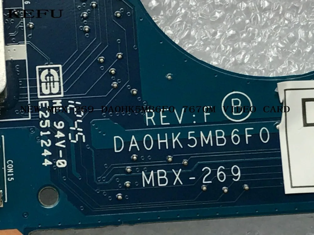 KEFU 100% протестированная MBX 269 DA0HK5MB6F0 REV: F материнская плата для ноутбука Sony SVE151