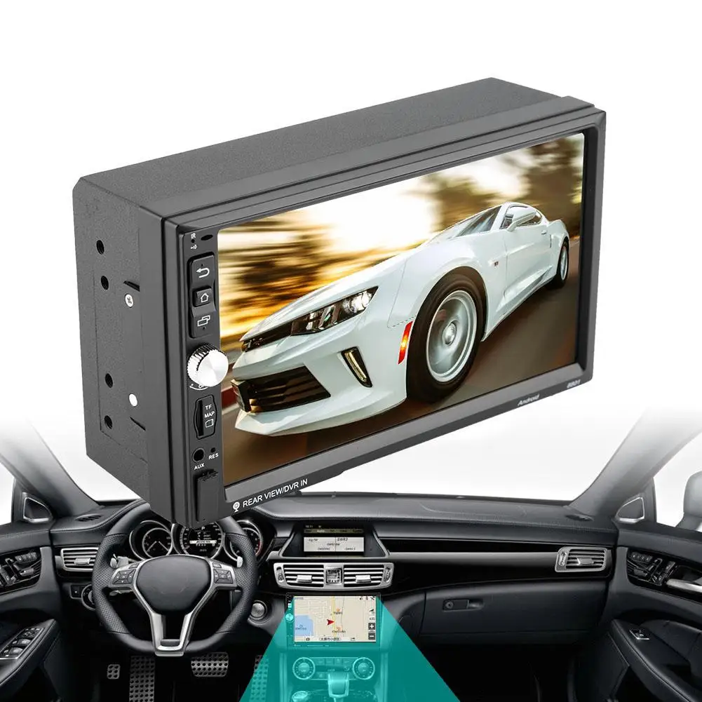 

7 Inch Quad-core High Definition Screen Double Spindle Car MP5-8801 for Android 7.1 Navigator 1 * Power Cord