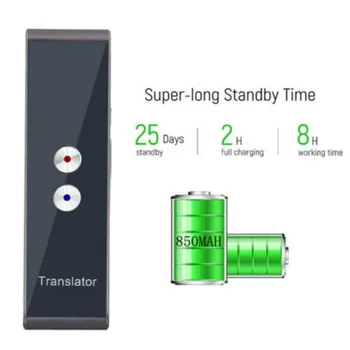 

T8 Portable Mini Wireless Smart Translator 40 Languages Two-Way Real Time Instant Voice Translator APP Bluetooth Multi-Language