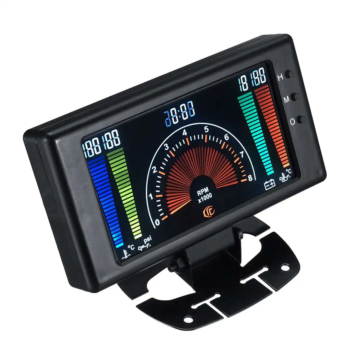 

8-18V 6 in 1 LCD Car Digital Gauge Oil Pressure Voltage Water Temperature Oil Temperature Tachometer RPM Car meter