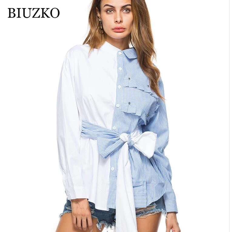 Полосатые женские топы и блузки женская рубашка большого размера Blusa Feminina| |