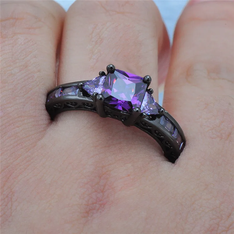 14 K многоцветное кольцо с сапфиром Anillos De Amethyst Bizuteria Bague Etoile Obsidian диамантами хип хоп